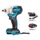 520N.m Cordless Electric Impact Wrench Brushless Electric Wrench Hand Drill Socket Power Tool For Makita 388V Battery  ourlum.com 1 Battery EU Plug  