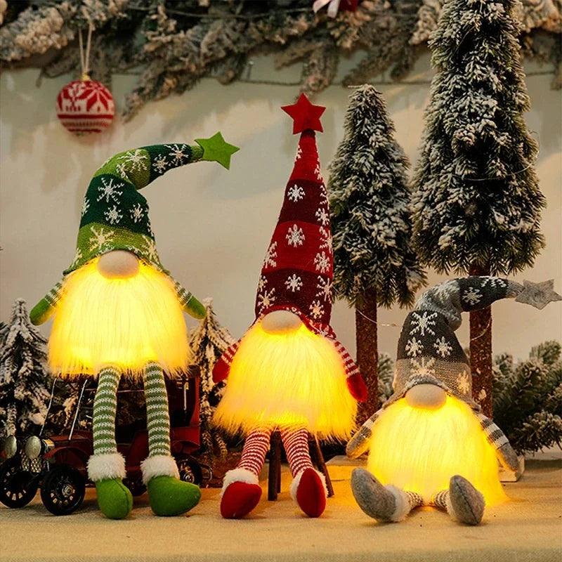 Glowing Gnome Christmas Faceless Doll: Soft Plush Luminous Holiday Decor  ourlum.com   