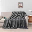 1pc Solid Color Flannel Blanket Soft Warm Throw for Travel