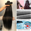 Straight Bundles Human Hair 26 28 30 Inch Brazilian Weave