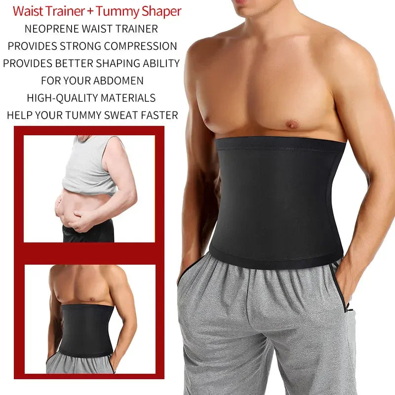 Men's Sauna Body Shaper Waist Trainer for Effective Belly Slimming & Fitness Support