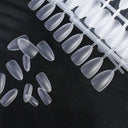 Petite Clear Acrylic Nail Tips Set Matte Finish Styling Kit