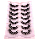 7/8/9/10Pairs Eyelashes Makeup Soft Fluffy 3D Mink False Eyelashes Thick HandMade Volume Mink Lashes Faux Cils Natural Fake Lash  ourlum.com Black 7pairs-AT-6  