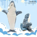 Cartoon Shark Blanket Hoodie Women Kigurumi Playsuit Cozy