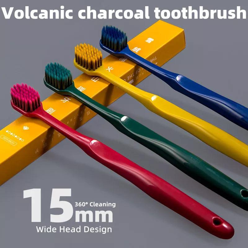 Y-kelin New Volcanic Charcoal Toothbrush Widen Soft Eco Friendly Portable Fiber bursh Premium Oral Hygiene Care Dropshipping  ourlum.com   