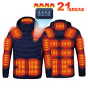 21 Areas Heated Jacket Men Warm Vest USB Self Heating