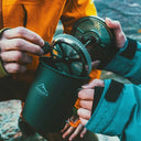 Portable Aluminum Camping Coffee Pot with French Press