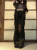 Women Korean Fashion Chic Jeans Grunge Y2K Cargo Pants