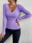 Cozy V Neck Pullover Sweater for Effortless Style Wear