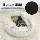 Winter Plush Cat Bed: Cozy Cushion House for Small Dogs