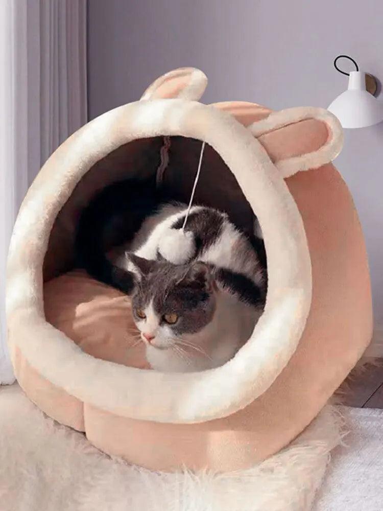 Cozy Cat Bed for Small Pets: Washable, All Seasons, Soft Arctic Velvet  ourlum.com   