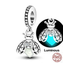 New 925 Silver Chameleon Glowworm Firefly Bead for Pandora