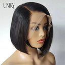 Premium Black Brazilian Lace Front Bob Wig Realistic Look