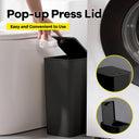 Bathroom Trash Can 10L Small Garbage Can with Press Lid