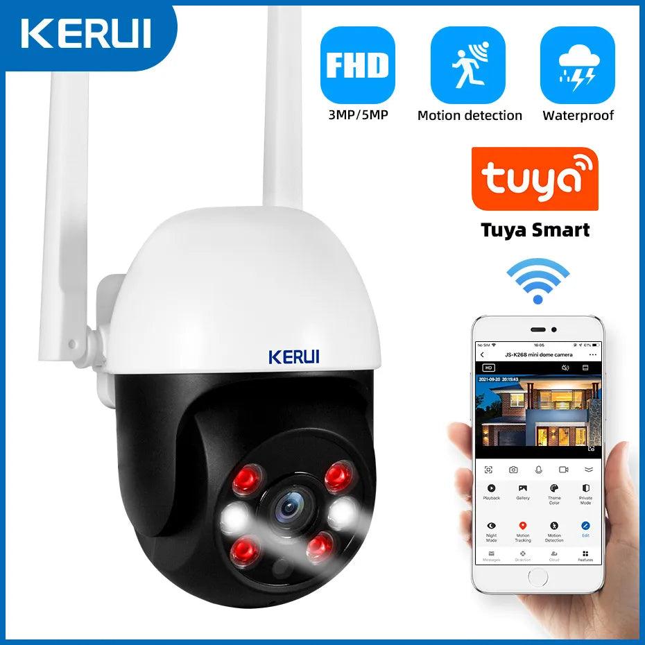 KERUI PTZ WiFi Camera: Ultimate Clarity & Security for Outdoors  ourlum.com 3MP NO SD Card EU plug CHINA