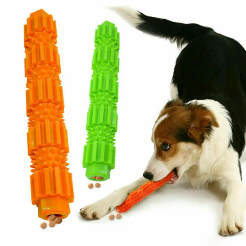 Aggressive Chewers Dog Toy: Treat Dispensing Rubber Teeth Cleaning Squeaker  ourlum.com   