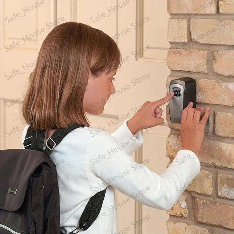 Secure Key Lock Box: Wall Mount Key Safe for Home Office - High Security  ourlum.com   