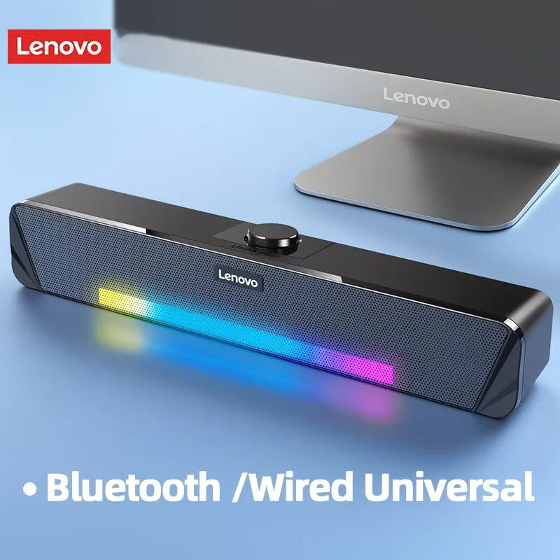 Lenovo TS33 360° Wired and Bluetooth 5.0 Surround Sound Speaker for Computer Desk Movie Audio Subwoofer  ourlum.com   