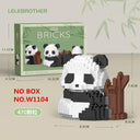 Kawaii Panda Micro Building Block Animals Toy: Creative DIY Assembled Bricks, Christmas Gift  ourlum.com W1104(Easy version)  