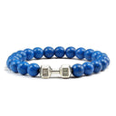 Fitness Charm Bracelet Set: Stylish Natural Stone Beads