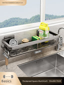 Punch-Free Storage Rack Wall-Mounted Tool For Kitchen