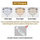 Crystal Chandelier Chrome Ceiling Lamps Led Flush Mount Light