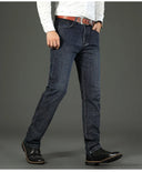 Wthinlee Brand Straight Stretch Classic Blue Black Men's Jeans