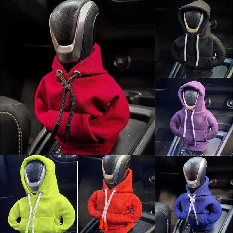Cozy Gear Shift Knob Cover - Handmade Hoodie Fabric - Warm and Stylish Car Accessory  ourlum.com   