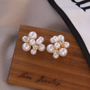 Bohemian Pearl Stud Earrings: Vintage Style Jewelry Gift