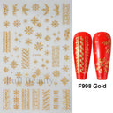 Winter Snowflake Nail Art Stickers for Holiday Glam Designs