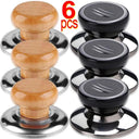 Wooden Heat-Resistant Replacement Knobs for Universal Lids