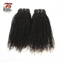 Kinky Curly Brazilian Remy Hair Weave And Lace Closure Set