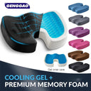 Ergonomic Memory Foam Gel Seat Cushion for Back Pain Relief