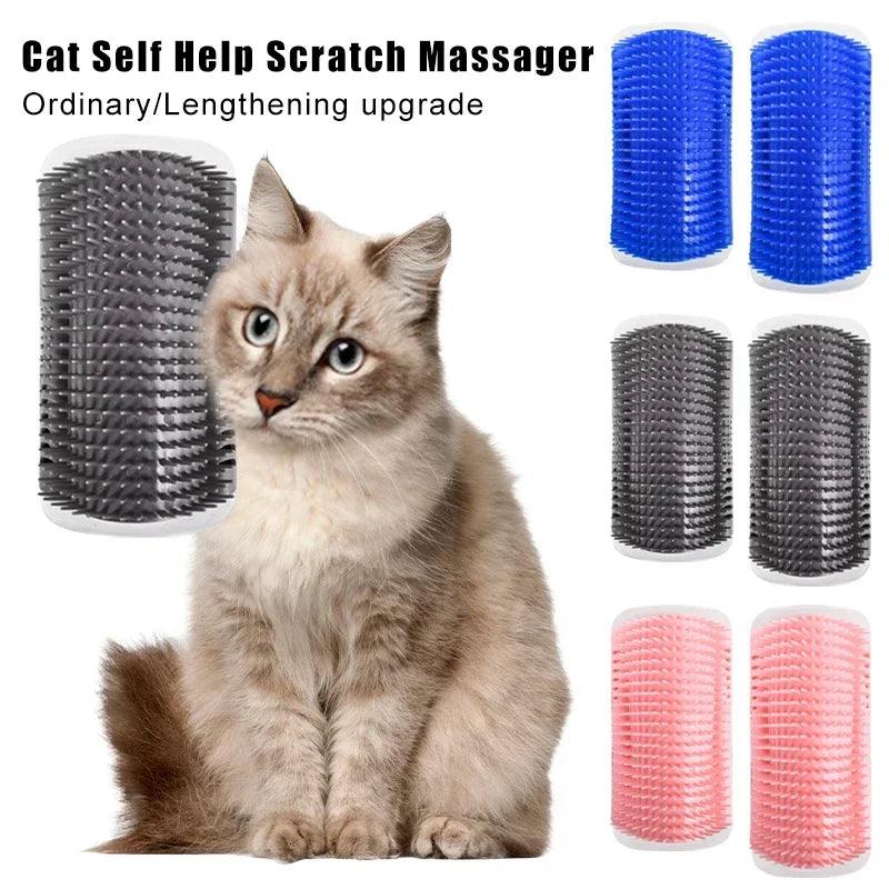 Cat Massage Self Groomer Comb with Catnip - Interactive Toy for Cats  ourlum.com   