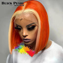 Ginger Pink 613 Blonde Bob Wig Glueless Lace Front Human Hair