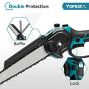 Yofidra 8 Inch Brushless Electric Chainsaw Cordless Rechargeable Woodworking Garden Pruning Saw Tool for Makita 18V Battery  ourlum.com   