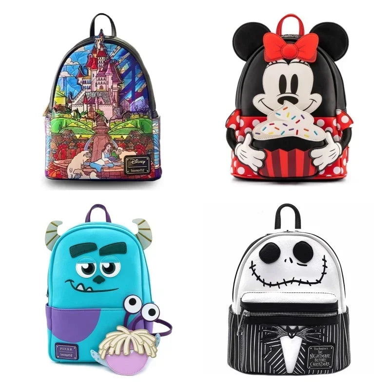 Gifts Disney Monsters University Mini Backpack Faux Leather Double Strap Shoulder Bag Cosplay Backpack Anime Kawaii Cartoon  ourlum.com   