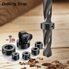 Drill Depth Stop Collar Set for Precision Woodworking