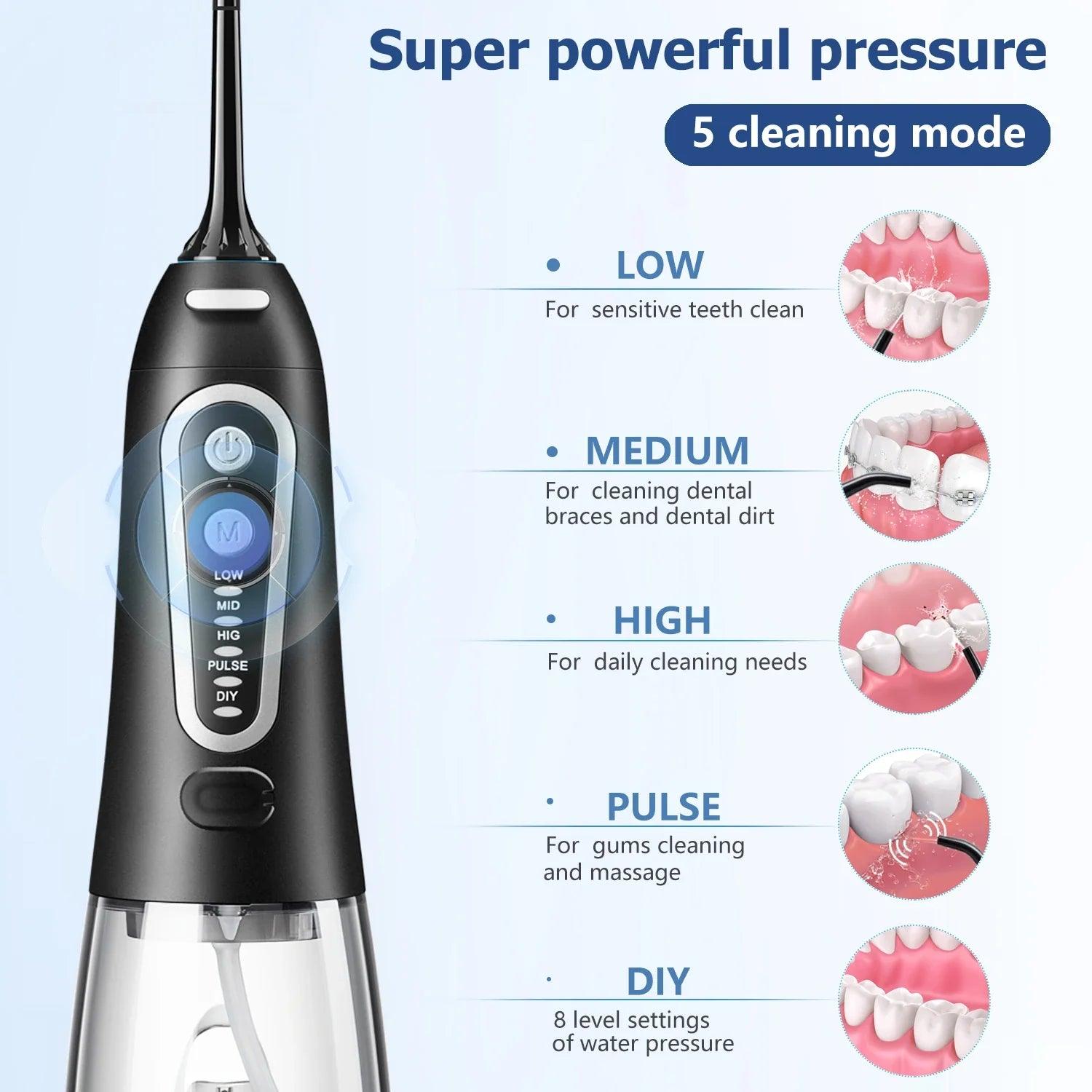 Oral Care Solution: Powerful Cordless Water Flosser Kit  ourlum.com   