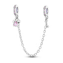 Safety Chain Silver Plated Beads Classic Safety Chain Charm