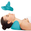 Neck Shoulder Stretcher Relaxer Cervical Chiropractic Traction Device Pillow for Pain Relief Cervical Spine Alignment Gift  ourlum.com Cyan  