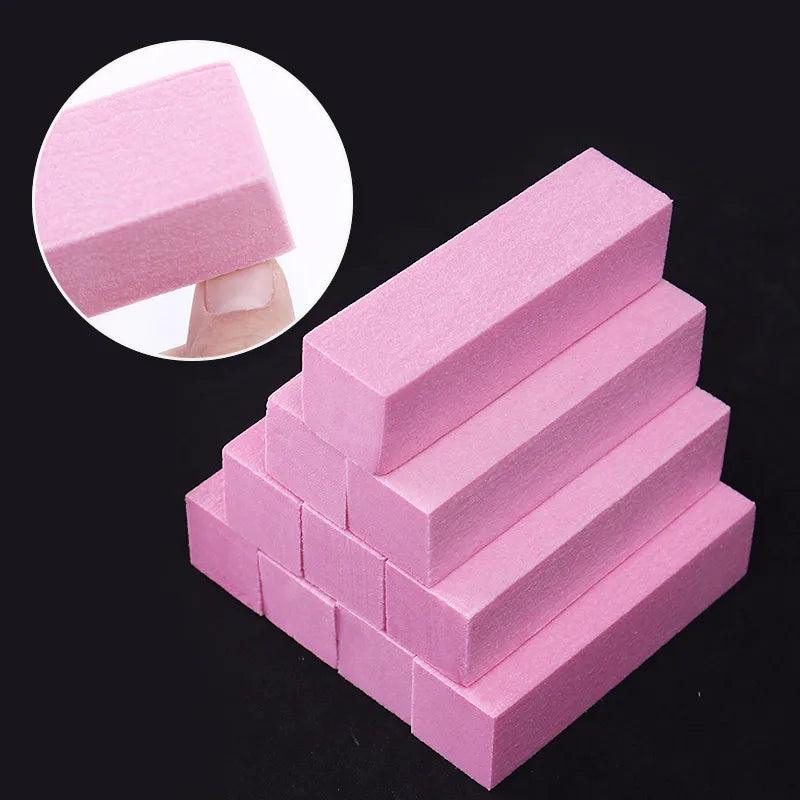 Pink White Buffing Sanding Files Block Pedicure Manicure Care Sponge Nail Art Buffer Grindig Polishing No Hurt Nail Art Tools  ourlum.com   