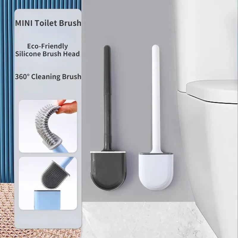 Toilet Brush Set: Ultimate WC Bathroom Cleaning Kit with 360° Rubber Head  ourlum.com   