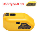 Dewalt DCB090 Power Converter Dual USB Adapter LED Light