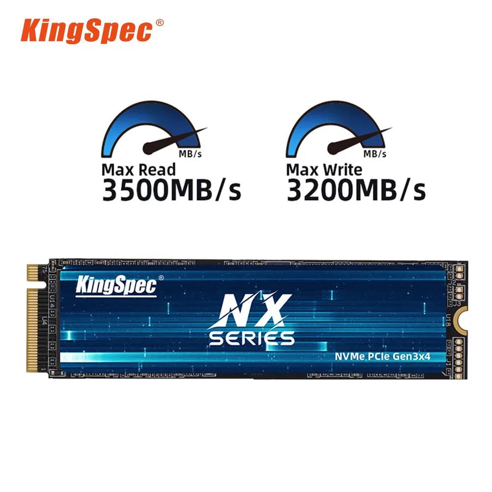 Superior Performance KingSpec M.2 NVMe SSD - Choose from 512gb, 1TB, or 2TB - Ultra-Fast Speeds up to 3400MB/s  ourlum.com 512GB  