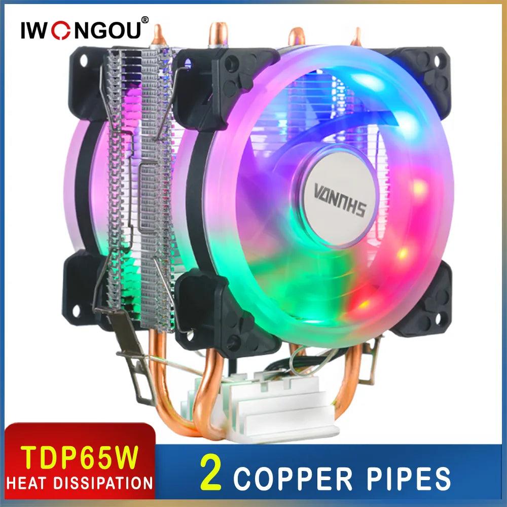 IWONGOU Silent CPU Cooler: Efficient Radiator for Intel/AMD Systems  ourlum.com   