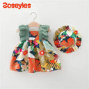 Baby Girl's Tropical Flower Dress Summer Chic Daily Style