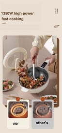 4.5L Smart Electric Wok Multi-function Electric Pot Reservation Steamer Non-stick Fry Pan Large Capacity Electric Hot Pot 220V