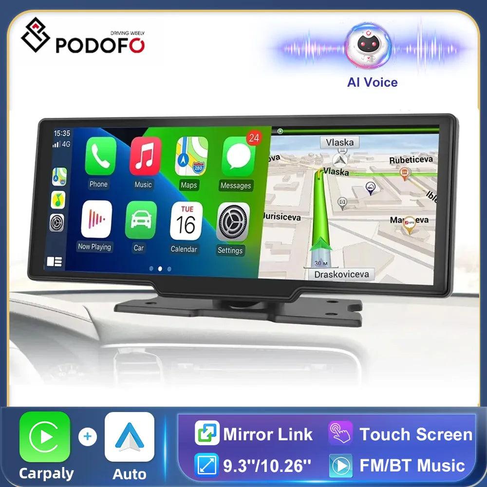 Podofo Smart Dash Cam with Rearview Camera: Enhanced Connectivity & Voice Control  ourlum.com   