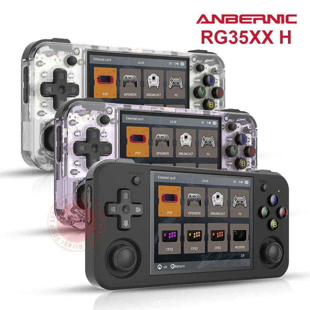 ANBERNIC RG35XX H Handheld Game Console Linux 3.5 inch IPS Screen H700 Retro Video Games Player 3300mAh 64G 5528 Classic Games  ourlum.com   